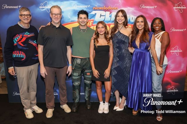 (L-R): Dana Snyder, Chris Tallman, Jack Griffo, Maya Le Clark, Kira Kosarin, Rosa Blasi and Daniele Gaither attend the Clash of the Thundermans Screening Event on Wednesday, September 2, 2026 in Los Angeles. Photo Credit: Todd Williamson/JanuaryImages for Paramount+