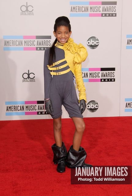 LOS ANGELES, CA - NOVEMBER 21:  Actress/singer Willow Smith arrives at the 2010 American Music Awards held at Nokia Theatre L.A. Live on November 21, 2010 in Los Angeles, California.  (Photo by Todd Williamson/JanuaryImages)