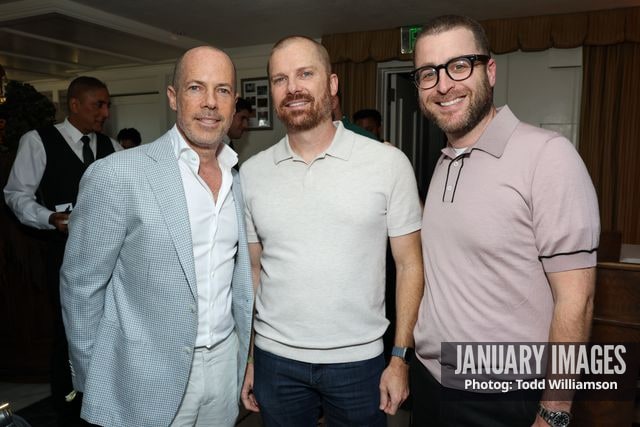 Adam H. Sher, left, and guests, attend the Emmy Awards Toast 2026 at Soho House West Hollywood on Thursday, Sept. 3, 2026 in Los Angeles.