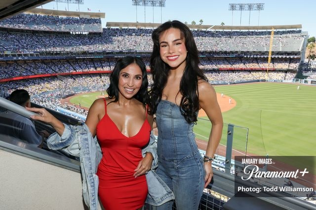 (L-R): Rylee Baldri and Sofie Elizabeth attend the Paramount+ unscripted series Team Moms: Baseball on Saturday, October 3, 2026 in Los Angeles. Photo Credit: Todd Williamson/JanuaryImages for Paramount+