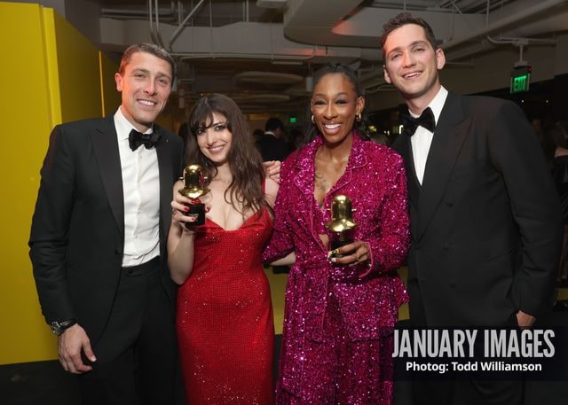 Rachel Levin, Jim Shepard, Matt Friend, Lala Milan — The Snappys Awards 2026 - Show and Party