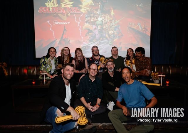 (L-R):  Liam McIntyre, Mike McMahan, Joe Chandler, and Danny Pudi attend the Golden Axe Screening Event on Tuesday, September 15, 2026 in Los Angeles. Photo Credit: Tyler Vosburg/JanuaryImages for Paramount+
