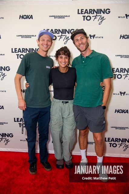 Aisha McAdams and friends attend the Learning to Fly Los Angeles Premiere at The Aero Theater on Saturday August 15th, 2026 in Los Angeles.