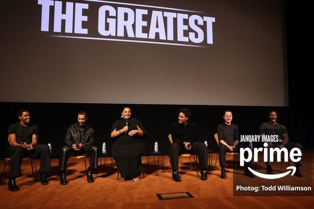 Jaalen Best, Omari Hardwick, Dana Gourrier, Kai Parham, Giovanni Ribisi and Amin Joseph attend the Prime Videos The Greatest LA FYC Event at Linwood Dunn Theater on Monday, Oct. 5, 2026 in Los Angeles.