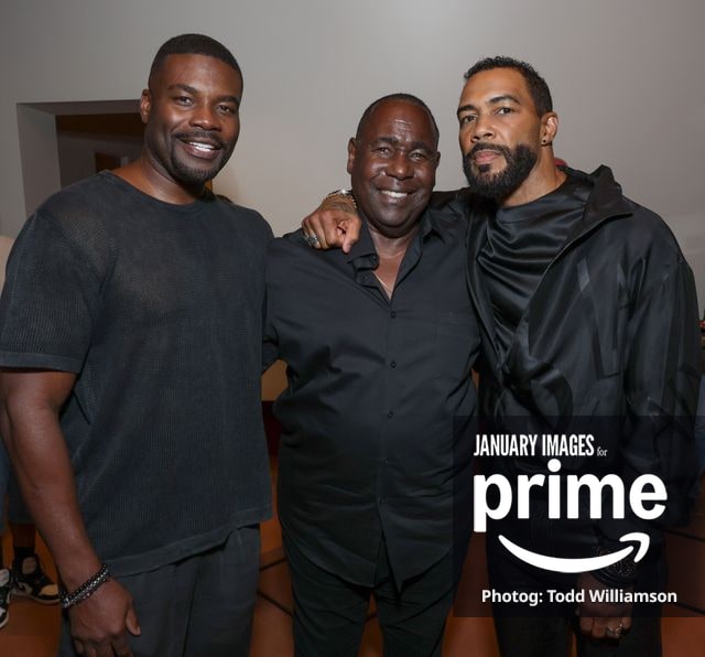 Amin Joseph, Ernest Harden Jr. and Omari Hardwick attend the Prime Videos The Greatest LA FYC Event at Linwood Dunn Theater on Monday, Oct. 5, 2026 in Los Angeles.
