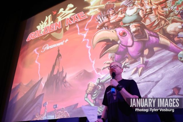 Steve Weintraub moderates the Golden Axe Screening Event on Tuesday, September 15, 2026 in Los Angeles. Photo Credit: Tyler Vosburg/JanuaryImages for Paramount+