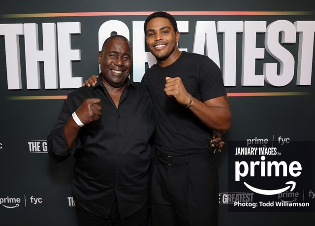Ernest Harden Jr. and Jaalen Best attend the Prime Videos The Greatest LA FYC Event at Linwood Dunn Theater on Monday, Oct. 5, 2026 in Los Angeles.
