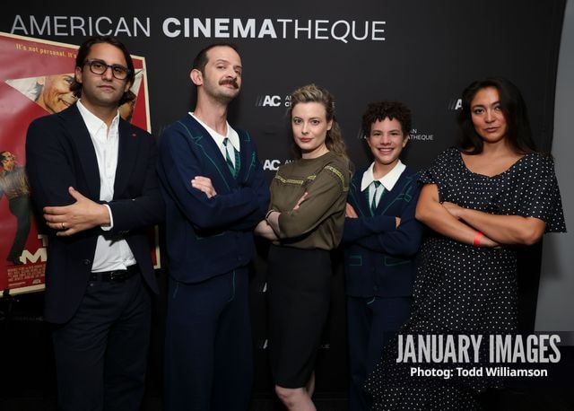 Alexander Heller, from left, Will Brill, Gillian Jacobs, Nevada Jose and Giselle Bonilla attend The Musical Los Angeles Premiere on Thursday, Sept 17, 2026 in Los Angeles, Calif.