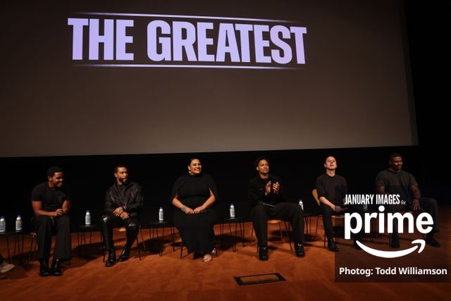 Jaalen Best, Omari Hardwick, Dana Gourrier, Kai Parham, Giovanni Ribisi and Amin Joseph attend the Prime Videos The Greatest LA FYC Event at Linwood Dunn Theater on Monday, Oct. 5, 2026 in Los Angeles.