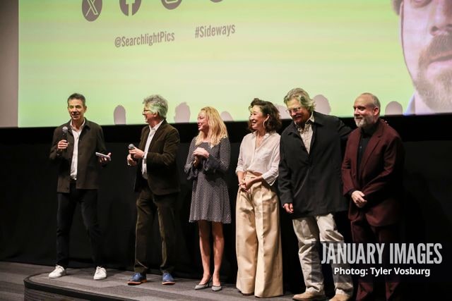 Michael London, Alexander Payne, Virginia Madsen, Sandra Oh, Thomas Haden Church, and Paul Giamatti introduce Searchlight Pictures' Sideways 20th Anniversary Screening on Oct 26, 2024 in Los Angeles, CA.
