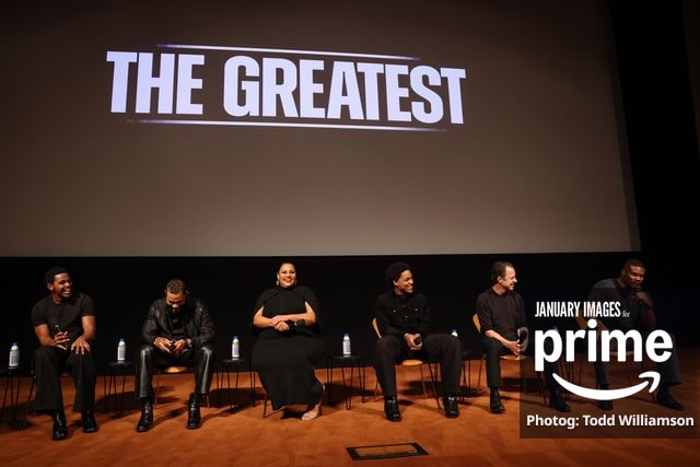Jaalen Best, Omari Hardwick, Dana Gourrier, Kai Parham, Giovanni Ribisi and Amin Joseph attend the Prime Videos The Greatest LA FYC Event at Linwood Dunn Theater on Monday, Oct. 5, 2026 in Los Angeles.