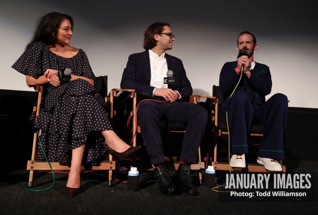 Giselle Bonilla, from left, Alexander Heller and Will Brill attend The Musical Los Angeles Premiere on Thursday, Sept 17, 2026 in Los Angeles, Calif.