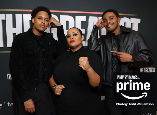Kai Parham, Dana Gourrier and Jaalen Best attend the Prime Videos The Greatest LA FYC Event at Linwood Dunn Theater on Monday, Oct. 5, 2026 in Los Angeles.