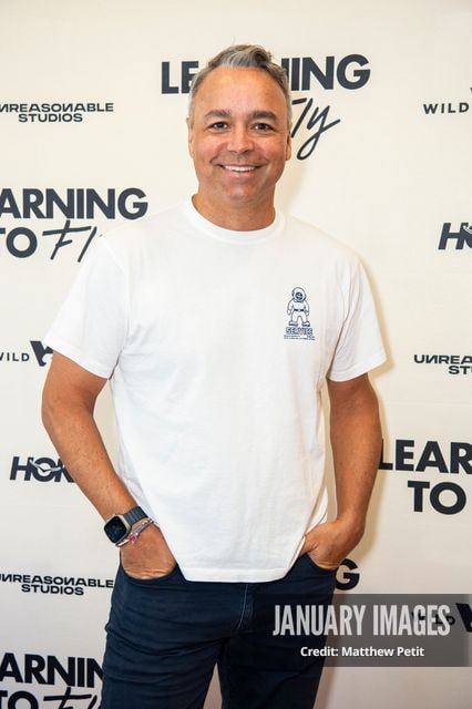 Evan Hayes attends the Learning to Fly Los Angeles Premiere at The Aero Theater on Saturday August 15th, 2026 in Los Angeles.