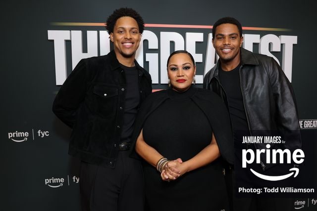 Kai Parham, Dana Gourrier and Jaalen Best attend the Prime Videos The Greatest LA FYC Event at Linwood Dunn Theater on Monday, Oct. 5, 2026 in Los Angeles.