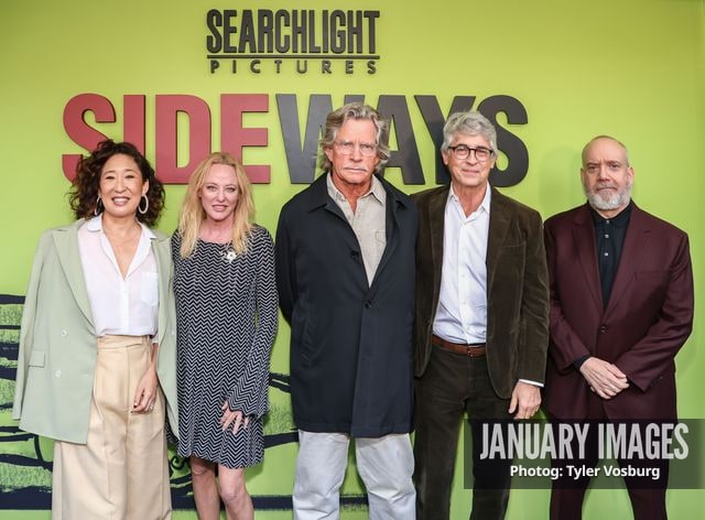 Sandra Oh, Virginia Madsen, Thomas Haden Church, Alexander Payne, and Paul Giamatti attend Searchlight Pictures' Sideways 20th Anniversary Screening on Oct 26, 2024 in Los Angeles, CA.