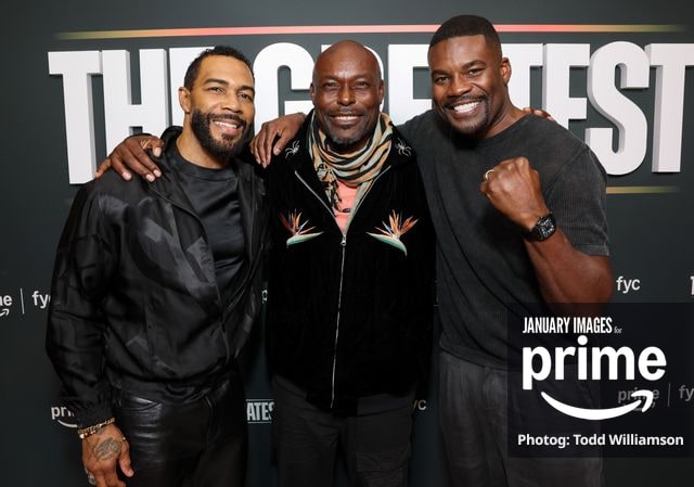 Omari Hardwick, Jimmy Jean-Louis and Amin Joseph attend the Prime Videos The Greatest LA FYC Event at Linwood Dunn Theater on Monday, Oct. 5, 2026 in Los Angeles.