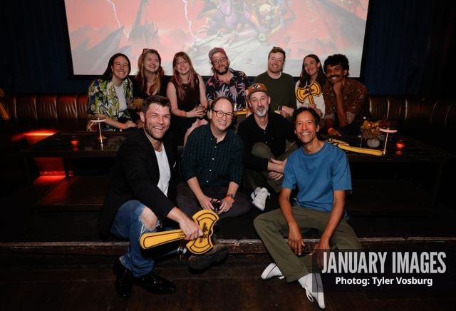 (L-R):  Liam McIntyre, Mike McMahan, Joe Chandler, and Danny Pudi attend the Golden Axe Screening Event on Tuesday, September 15, 2026 in Los Angeles. Photo Credit: Tyler Vosburg/JanuaryImages for Paramount+