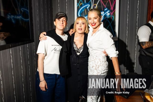 Robby Hoffman, Hilary Shor and Katherine LaNasa attend Katerine LaNasa’s Emmy Nomination Toast at Craig’s on Friday August 14th, 2026 in Los Angeles. Credit Roger Kisby/JanuaryImages
