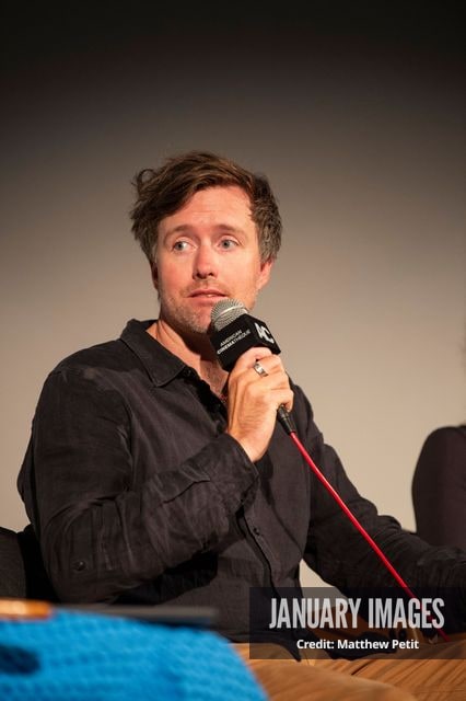 Max Lowe speaks during a panel discussion at the Learning to Fly Los Angeles Premiere at The Aero Theater on Saturday August 15th, 2026 in Los Angeles.