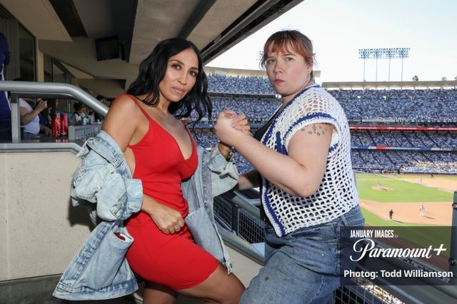 (L-R): Rylee Baldri and Bethy Squires attend the Paramount+ unscripted series Team Moms: Baseball on Saturday, October 3, 2026 in Los Angeles. Photo Credit: Todd Williamson/JanuaryImages for Paramount+