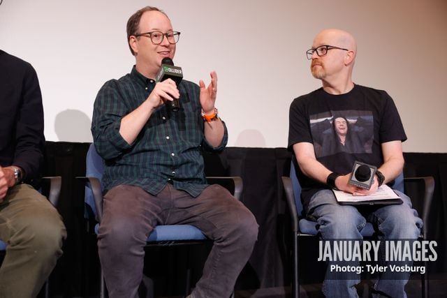 (L-R):  Mike McMahan and Steve Weintraub attend the Golden Axe Screening Event on Tuesday, September 15, 2026 in Los Angeles. Photo Credit: Tyler Vosburg/JanuaryImages for Paramount+
