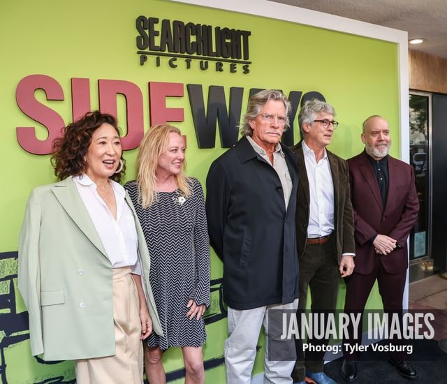 Sandra Oh, Virginia Madsen, Thomas Haden Church, Alexander Payne, and Paul Giamatti attend Searchlight Pictures' Sideways 20th Anniversary Screening on Oct 26, 2024 in Los Angeles, CA.