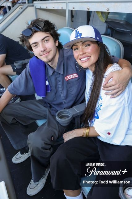 (L-R): guest and Kandee Johnson attend the Paramount+ unscripted series Team Moms: Baseball on Saturday, October 3, 2026 in Los Angeles. Photo Credit: Todd Williamson/JanuaryImages for Paramount+
