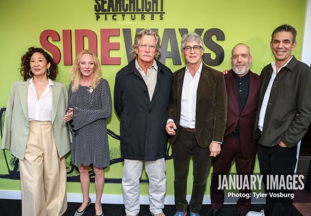 Sandra Oh, Virginia Madsen, Thomas Haden Church, Alexander Payne, Paul Giamatti and Michael Landon attend Searchlight Pictures' Sideways 20th Anniversary Screening on Oct 26, 2024 in Los Angeles, CA.