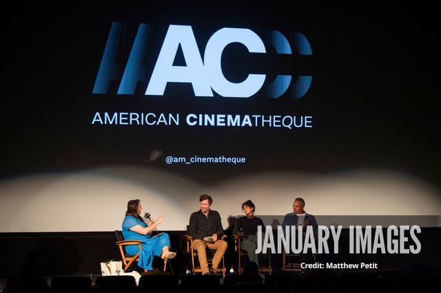 Katcy Stephan, Max Lowe, Aisha McAdams and Evan Hayes speak during a panel discussion at the Learning to Fly Los Angeles Premiere at The Aero Theater on Saturday August 15th, 2026 in Los Angeles.