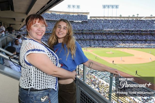 (L-R): Bethy Squires and Ellory Smith attend the Paramount+ unscripted series Team Moms: Baseball on Saturday, October 3, 2026 in Los Angeles. Photo Credit: Todd Williamson/JanuaryImages for Paramount+