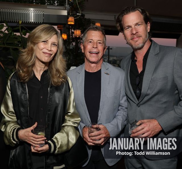 Dayna Pink, Howard Cummings and Jonathan Nolan attend the Emmy Awards Toast 2026 at Soho House West Hollywood on Thursday, Sept. 3, 2026 in Los Angeles.