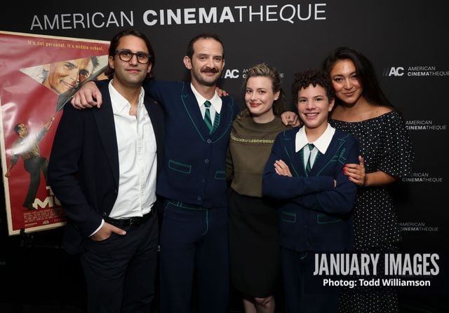 Alexander Heller, from left, Will Brill, Gillian Jacobs, Nevada Jose and Giselle Bonilla attend The Musical Los Angeles Premiere on Thursday, Sept 17, 2026 in Los Angeles, Calif.