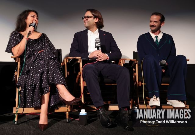 Giselle Bonilla, from left, Alexander Heller and Will Brill attend The Musical Los Angeles Premiere on Thursday, Sept 17, 2026 in Los Angeles, Calif.