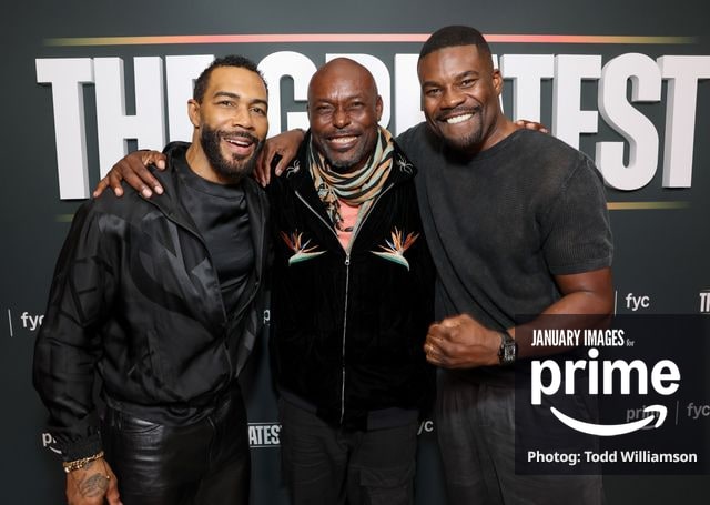 Omari Hardwick, Jimmy Jean-Louis and Amin Joseph attend the Prime Videos The Greatest LA FYC Event at Linwood Dunn Theater on Monday, Oct. 5, 2026 in Los Angeles.