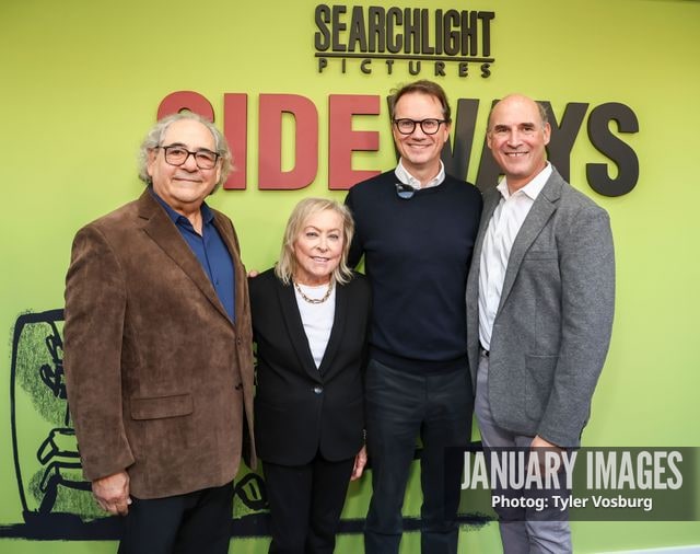 Steve Gilula, Nancy Utley, Peter Rice, and Matthew Greenfield attend Searchlight Pictures' Sideways 20th Anniversary Screening on Oct 26, 2024 in Los Angeles, CA.