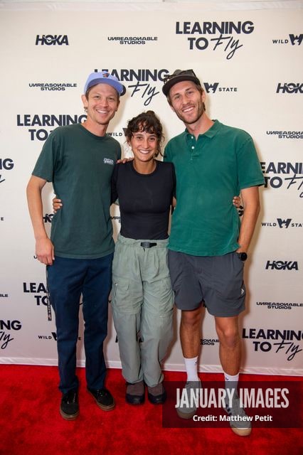 Aisha McAdams and friends attend the Learning to Fly Los Angeles Premiere at The Aero Theater on Saturday August 15th, 2026 in Los Angeles.