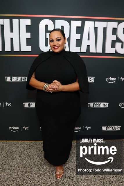 Dana Gourrier attends the Prime Videos The Greatest LA FYC Event at Linwood Dunn Theater on Monday, Oct. 5, 2026 in Los Angeles.