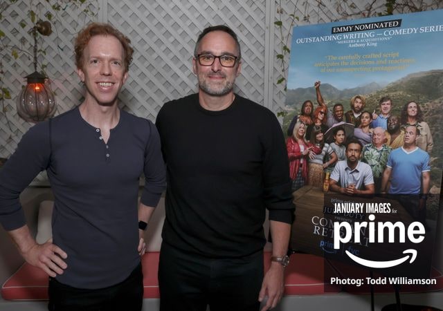 Chris Kula and Anthony King attend the Jury Duty Presents: Company Retreat | WGA Emmys Event in Los Angeles at the San Vicente Bungalows on Monday, Aug 11, 2026 in Los Angeles, CA.