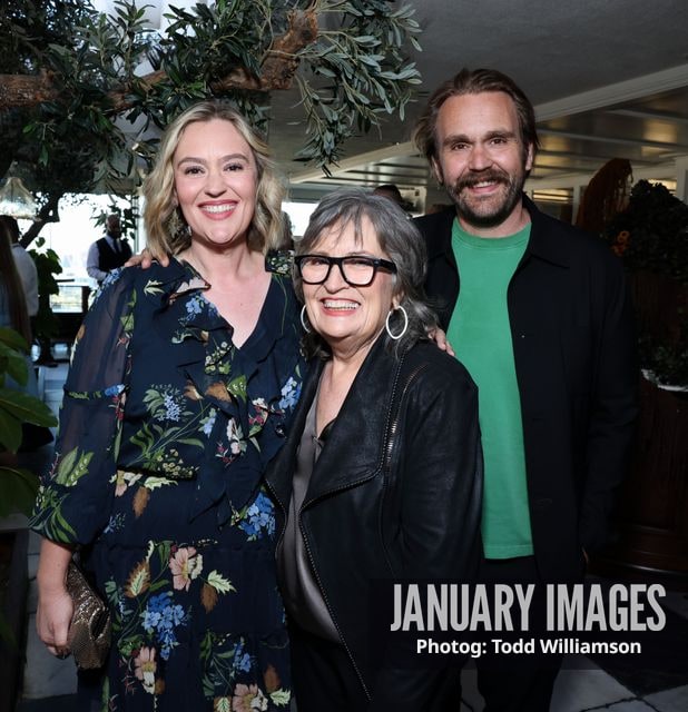 Jennifer Candy-Sullivan, guest, and Chris Candy attend the Emmy Awards Toast 2026 at Soho House West Hollywood on Thursday, Sept. 3, 2026 in Los Angeles.