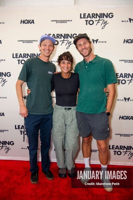Aisha McAdams and friends attend the Learning to Fly Los Angeles Premiere at The Aero Theater on Saturday August 15th, 2026 in Los Angeles.