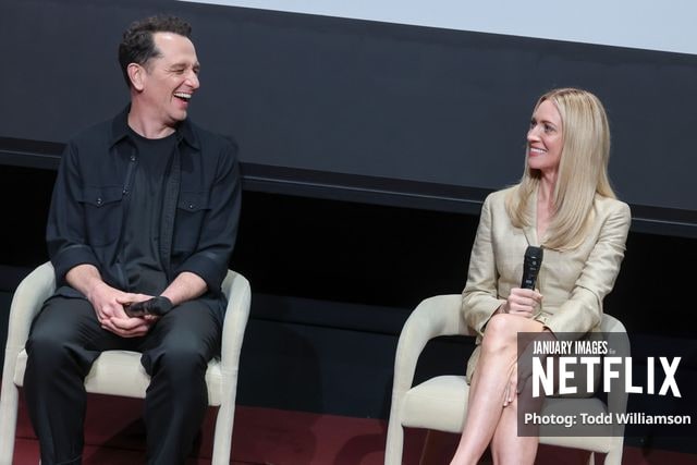 Matthew Rhys and Brittany Snow attend Netflix's The Beast In Me ATAS Event on June 06, 2026 at the Netflix Tudum Theater in Los Angeles.