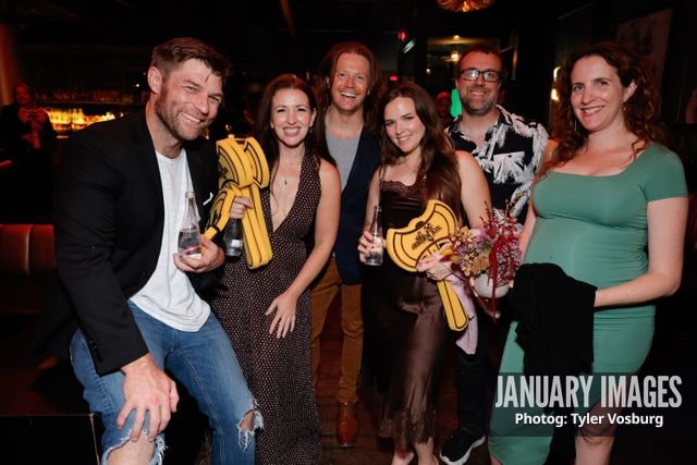 (L-R):  Liam McIntyre, Erin Hasan, and guests attend the Golden Axe Screening Event on Tuesday, September 15, 2026 in Los Angeles. Photo Credit: Tyler Vosburg/JanuaryImages for Paramount+