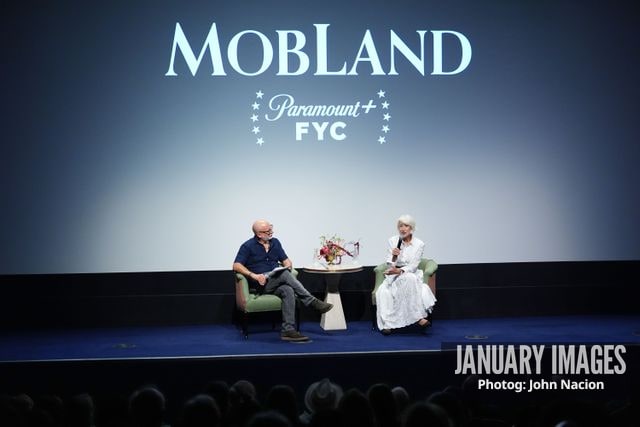 John Neumaier and Helen Mirren at the MobLand SAG Nom Com event on Wednesday, September 16, 2026 in New York. Photo Credit: John Nacion/JanuaryImages for Paramount+