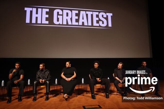 Jaalen Best, Omari Hardwick, Dana Gourrier, Kai Parham, Giovanni Ribisi and Amin Joseph attend the Prime Videos The Greatest LA FYC Event at Linwood Dunn Theater on Monday, Oct. 5, 2026 in Los Angeles.