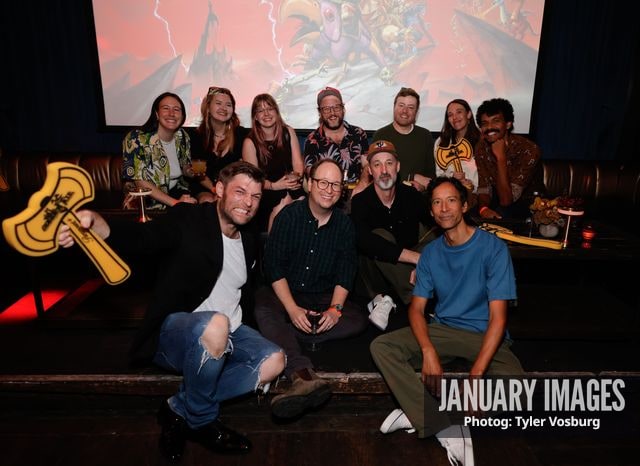 (L-R):  Liam McIntyre, Mike McMahan, Joe Chandler, and Danny Pudi attend the Golden Axe Screening Event on Tuesday, September 15, 2026 in Los Angeles. Photo Credit: Tyler Vosburg/JanuaryImages for Paramount+