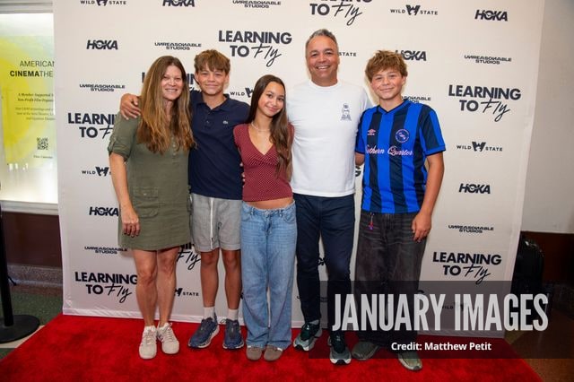 Evan Hayes and family attend the Learning to Fly Los Angeles Premiere at The Aero Theater on Saturday August 15th, 2026 in Los Angeles.