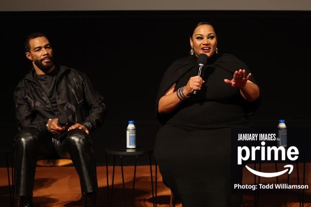 Omari Hardwick and Dana Gourrier attend the Prime Videos The Greatest LA FYC Event at Linwood Dunn Theater on Monday, Oct. 5, 2026 in Los Angeles.